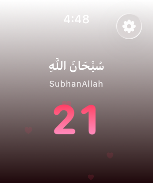 Silah counter running on Apple Watch